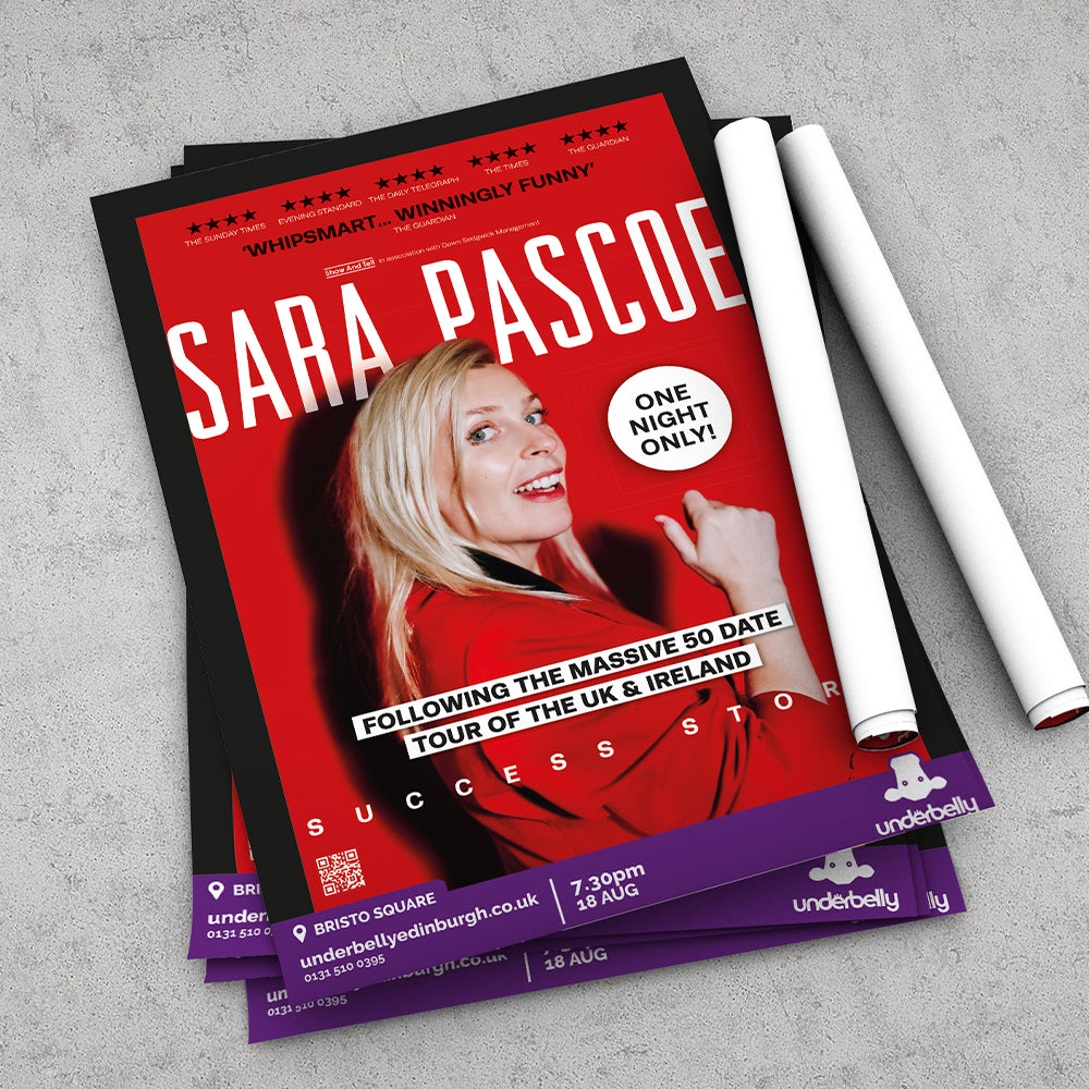 A6 flyer and A3 poster printing Edinburgh Fringe