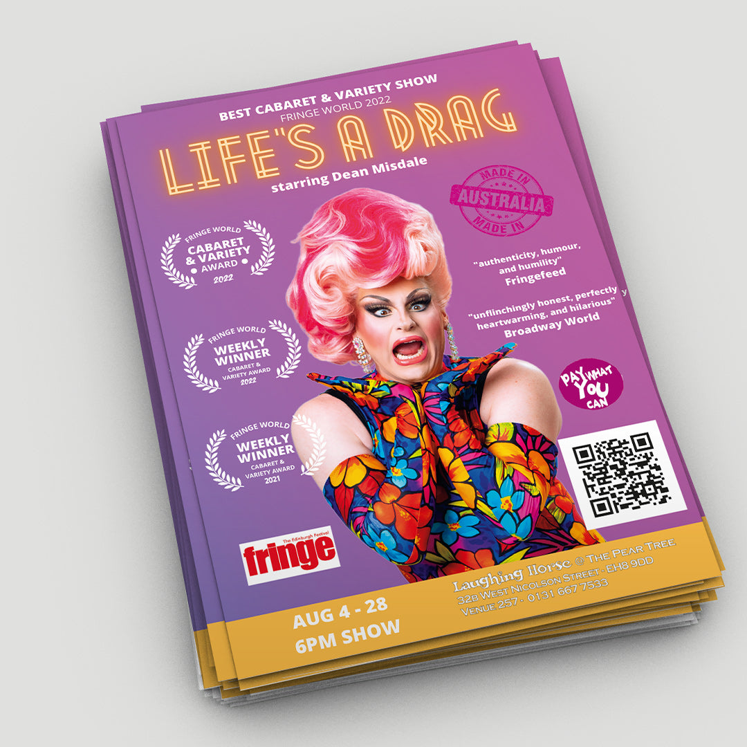A6 flyer printing Edinburgh Fringe Free Festival