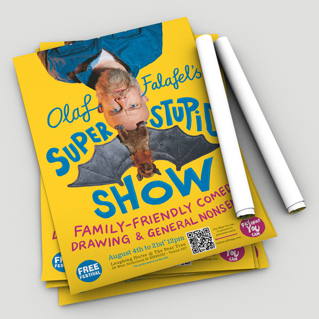 A5 flyer and A3 poster printing Edinburgh Fringe Free Festival